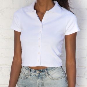 Brandy Melville White Caroline Top